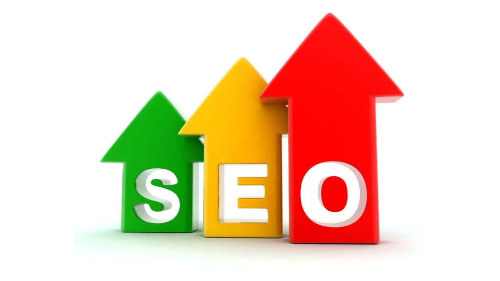Illustrating 'consulente SEO cosa fa' with arrows pointing up, signifying growth and the impact of expert SEO guidance.