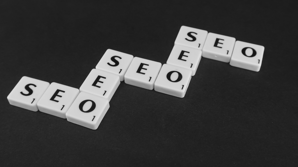 Scrabble tiles spelling SEO for lawyers Houston, emphasizing the importance of SEO in the legal sector